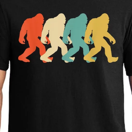 Bigfoot Silhouette Retro Pop Art Sasquatch Graphic Pajama Set