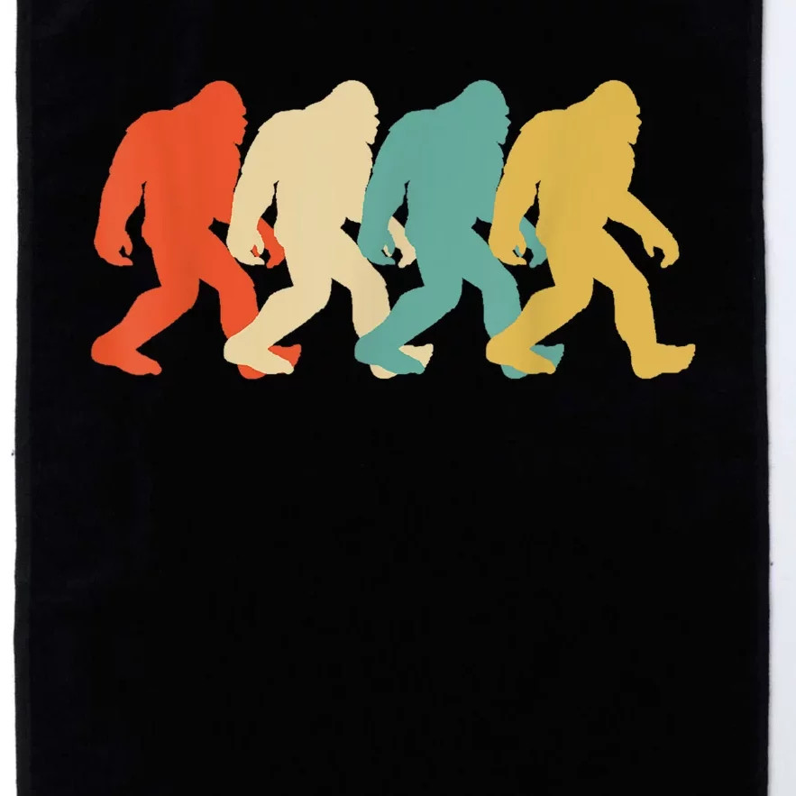 Bigfoot Silhouette Retro Pop Art Sasquatch Graphic Platinum Collection Golf Towel