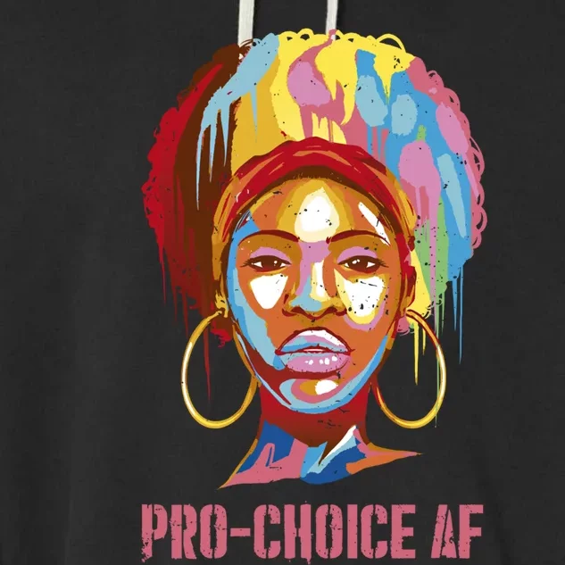 Black 'S Rights Pro Choice Af Feminist Meaningful Gift Garment-Dyed Fleece Hoodie