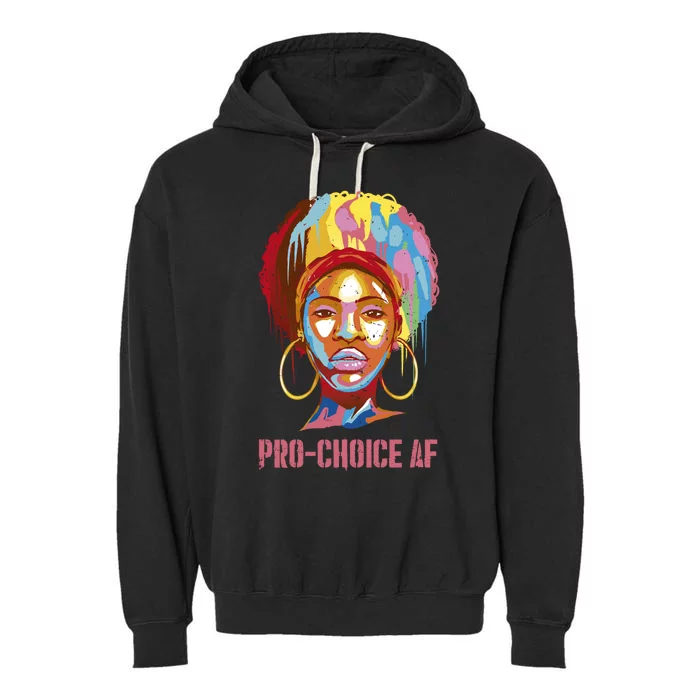 Black 'S Rights Pro Choice Af Feminist Meaningful Gift Garment-Dyed Fleece Hoodie