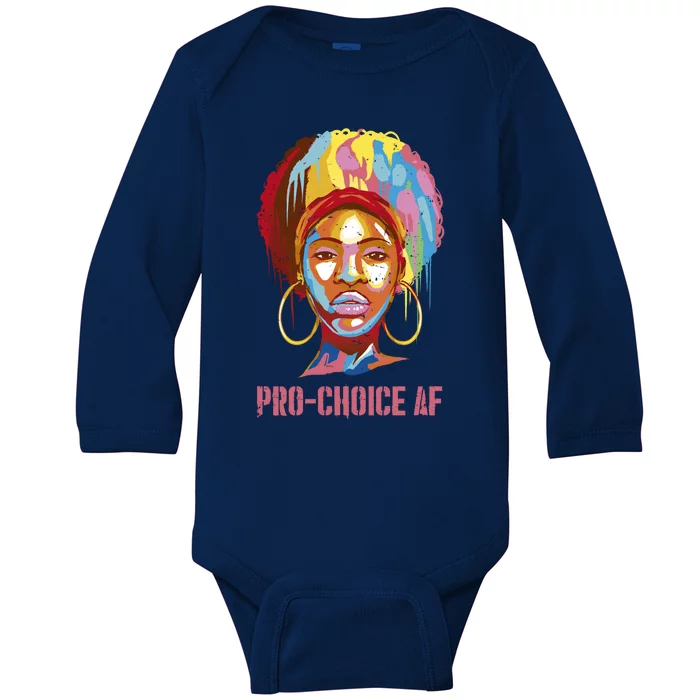 Black 'S Rights Pro Choice Af Feminist Meaningful Gift Baby Long Sleeve Bodysuit