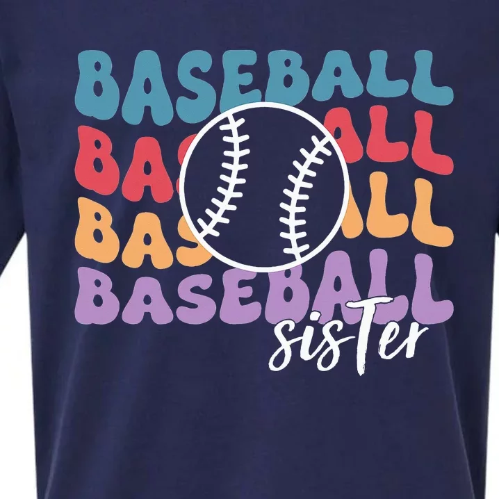 Baseball Sister Retro Big Sister funny Baseball player Sueded Cloud Jersey T-Shirt