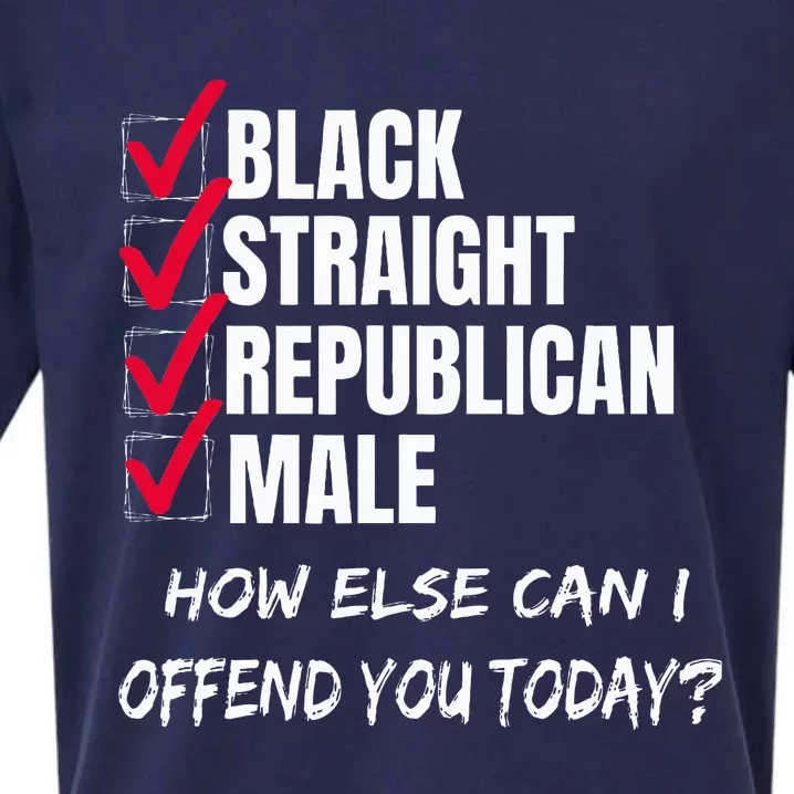 Black Straight Republican Male How Can I Offend You Sueded Cloud Jersey T-Shirt