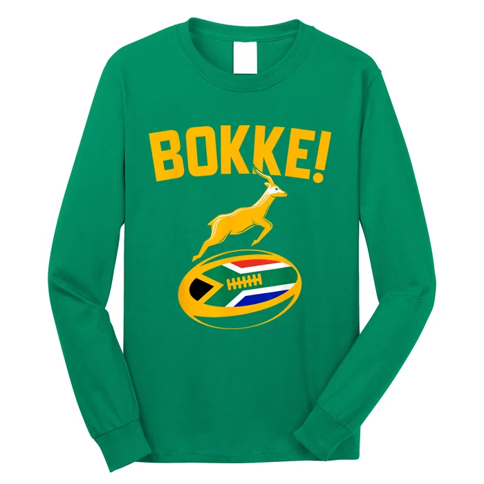 Bokke! Springbok Rugby South African Flag Long Sleeve Shirt