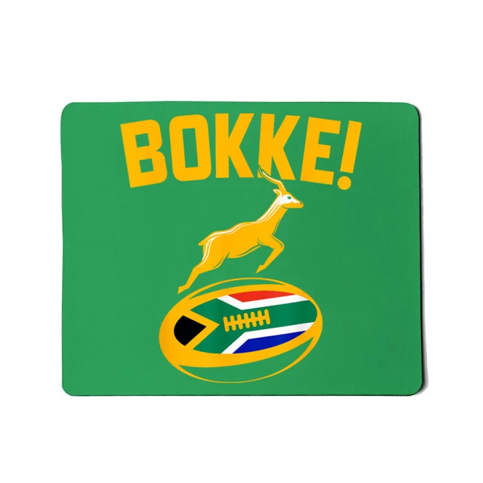 Bokke! Springbok Rugby South African Flag Mousepad