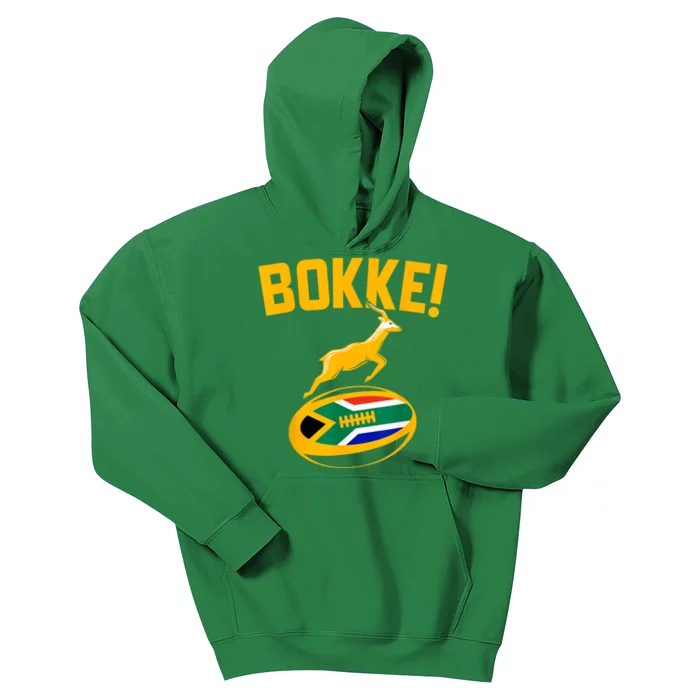 Bokke! Springbok Rugby South African Flag Kids Hoodie