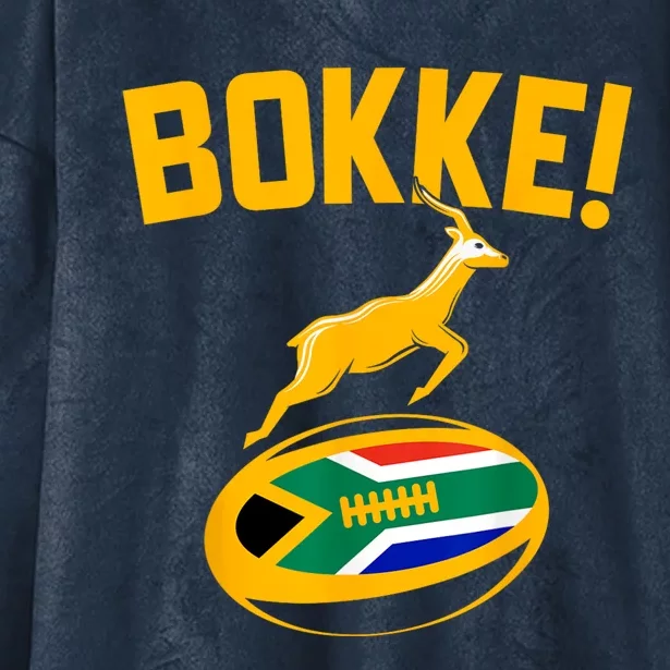 Bokke! Springbok Rugby South African Flag Hooded Wearable Blanket