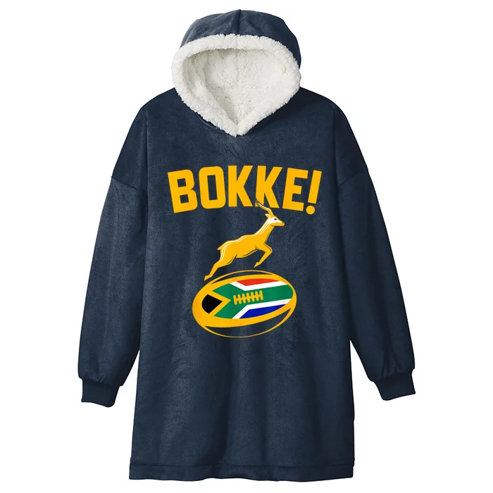 Bokke! Springbok Rugby South African Flag Hooded Wearable Blanket