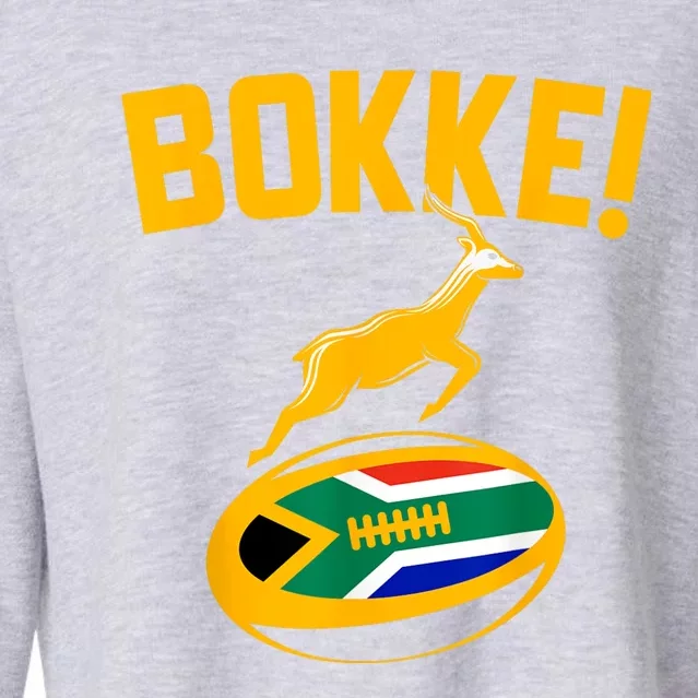 Bokke! Springbok Rugby South African Flag Cropped Pullover Crew