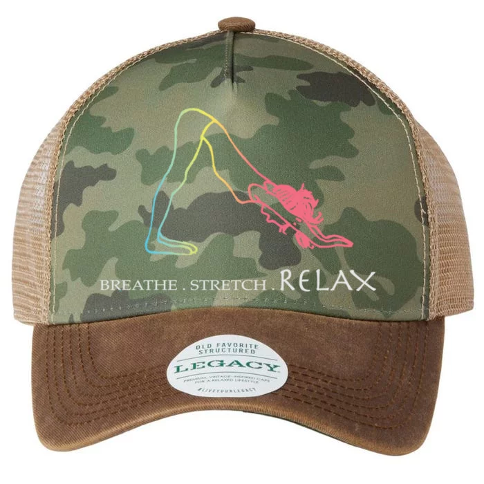 Breathe Stretch Relax Cute Gift The Yoga Lovers Funny Gift Meaningful Gift Legacy Tie Dye Trucker Hat