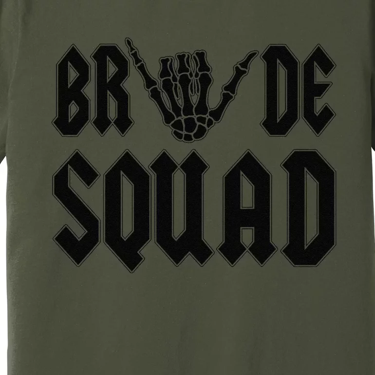 Bride Squad Rock N Roll Halloween Bachelorette Bridal Party Premium T-Shirt