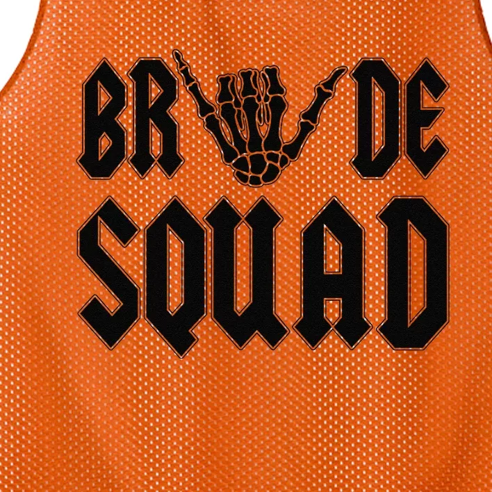 Bride Squad Rock N Roll Halloween Bachelorette Bridal Party Mesh Reversible Basketball Jersey Tank