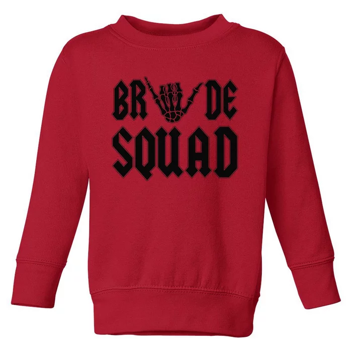 Bride Squad Rock N Roll Halloween Bachelorette Bridal Party Toddler Sweatshirt