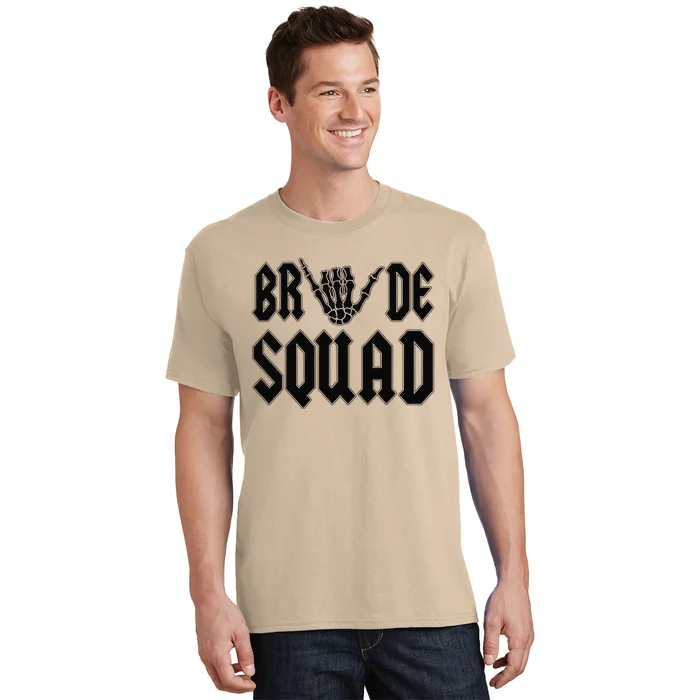 Bride Squad Rock N Roll Halloween Bachelorette Bridal Party T-Shirt