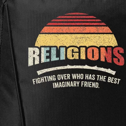 Bag Some Rays Retro Atheist Science Crew Neck Classic Fit Black Cotton & Po City Backpack