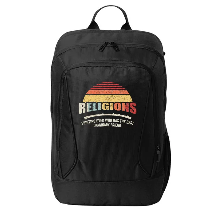 Bag Some Rays Retro Atheist Science Crew Neck Classic Fit Black Cotton & Po City Backpack