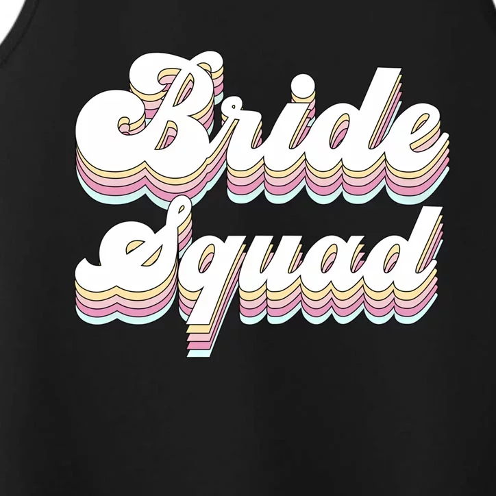 Bride Squad Retro Bachelorette Party Bridesmaids Meaningful Gift Performance Tank