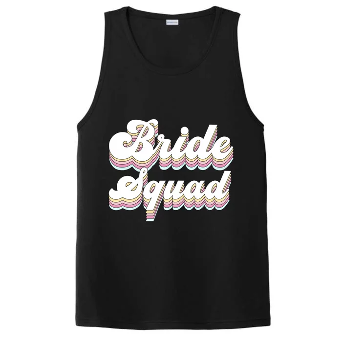 Bride Squad Retro Bachelorette Party Bridesmaids Meaningful Gift Performance Tank