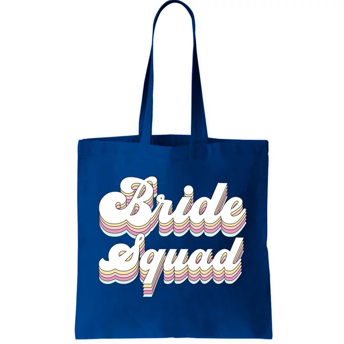 Bride Squad Retro Bachelorette Party Bridesmaids Meaningful Gift Tote Bag