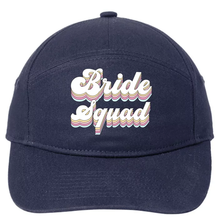 Bride Squad Retro Bachelorette Party Bridesmaids Meaningful Gift 7-Panel Snapback Hat