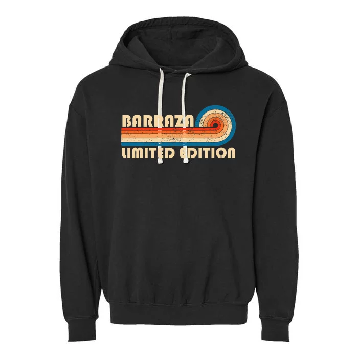 Barraza Surname Retro 80s 90s Birthday Garment-Dyed Fleece Hoodie