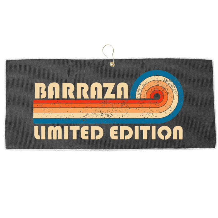 Barraza Surname Retro 80s 90s Birthday Large Microfiber Waffle Golf Towel