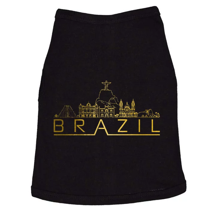 Brazil Skyline Rio De Janeiro Brasil Brasilian Souvenir Doggie Tank