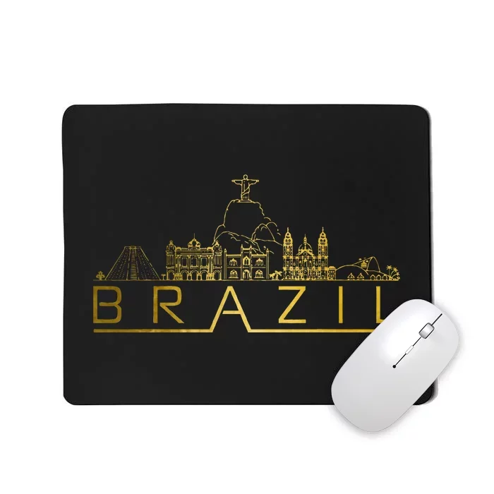 Brazil Skyline Rio De Janeiro Brasil Brasilian Souvenir Mousepad