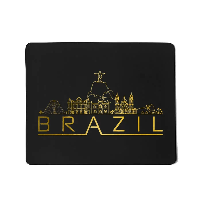 Brazil Skyline Rio De Janeiro Brasil Brasilian Souvenir Mousepad