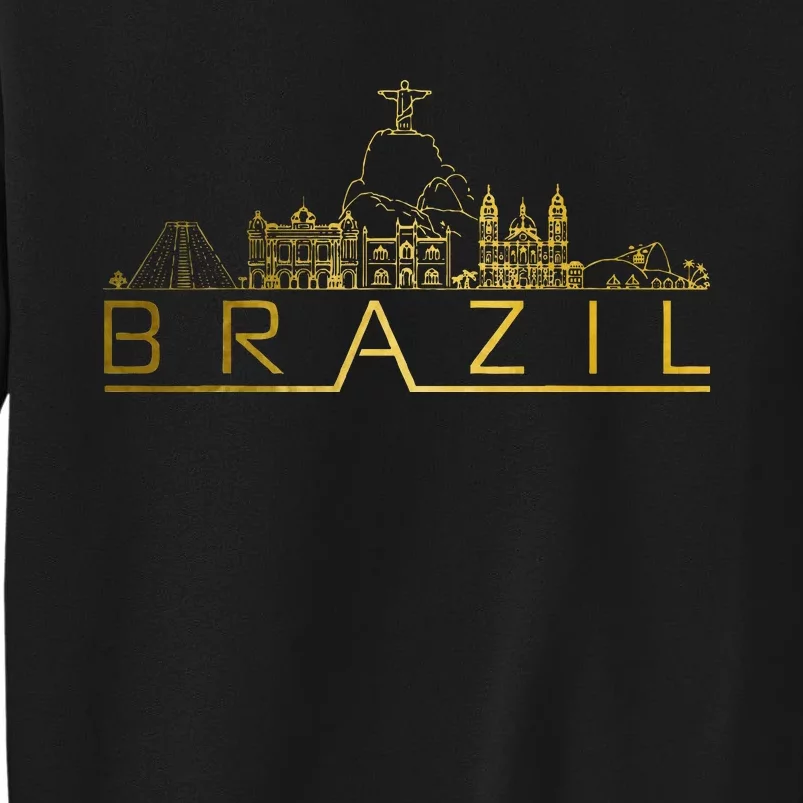 Brazil Skyline Rio De Janeiro Brasil Brasilian Souvenir Tall Sweatshirt