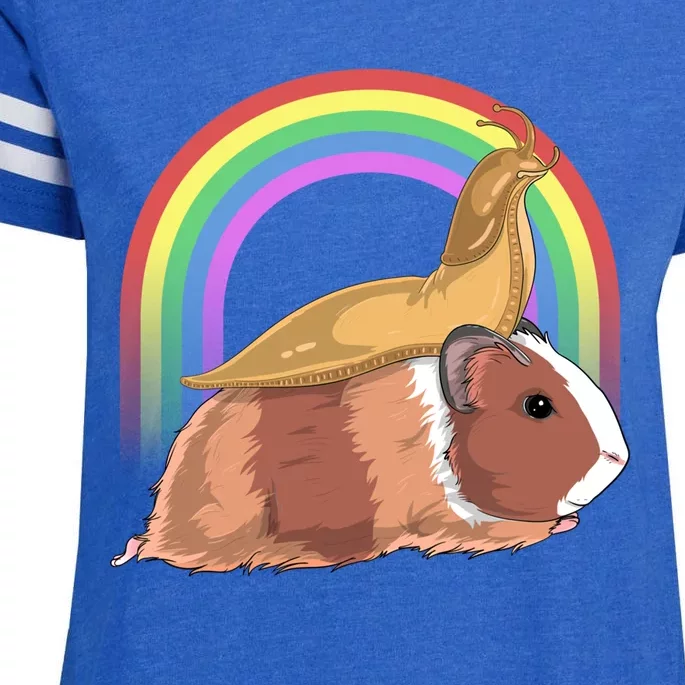 Banana Slug Riding Guinea Pig Rainbow Cute Magical Animal Gift Enza Ladies Jersey Football T-Shirt