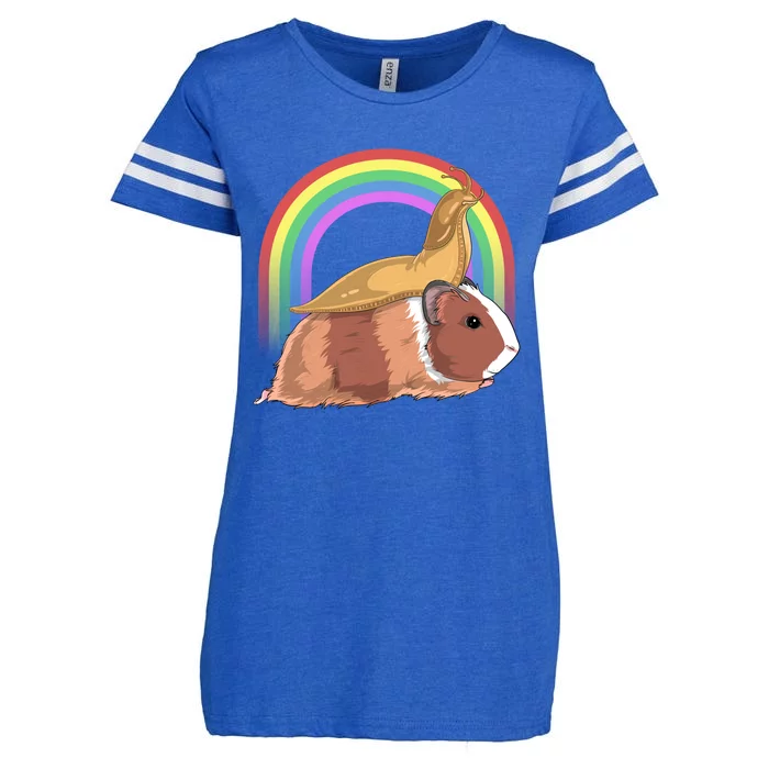 Banana Slug Riding Guinea Pig Rainbow Cute Magical Animal Gift Enza Ladies Jersey Football T-Shirt