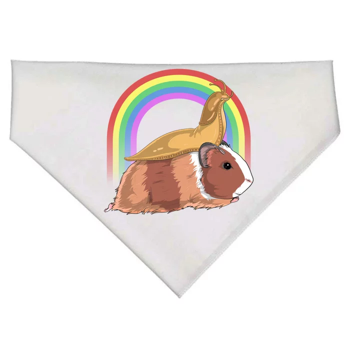 Banana Slug Riding Guinea Pig Rainbow Cute Magical Animal Gift USA-Made Doggie Bandana