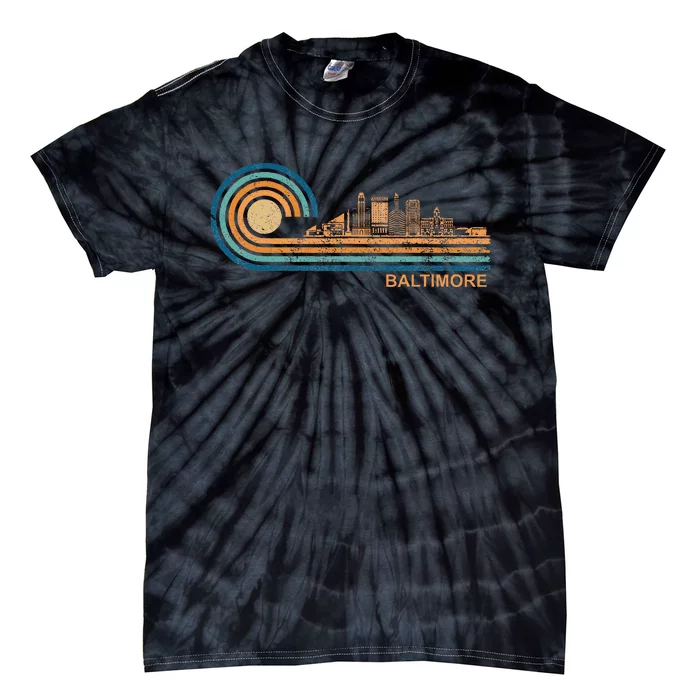 Baltimore Skyline Retro Baltimore Fan Maryland Baltimore Tie-Dye T-Shirt