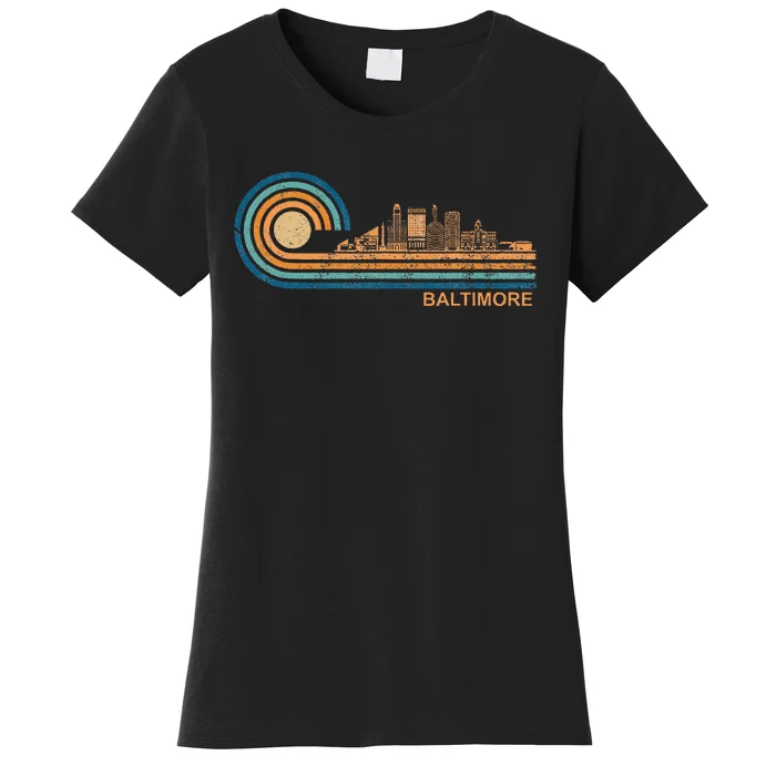 Baltimore Skyline Retro Baltimore Fan Maryland Baltimore Women's T-Shirt