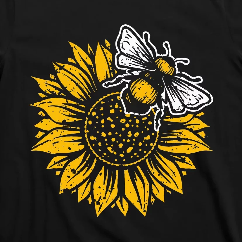 Bumblebee Sunflower Springtime Save The Bees Honeybee T-Shirt