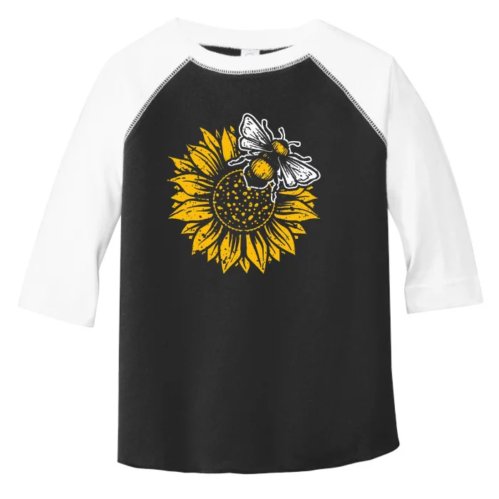 Bumblebee Sunflower Springtime Save The Bees Honeybee Toddler Fine Jersey T-Shirt