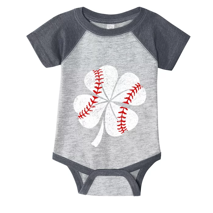 Baseball Shamrock St PatrickS Day Funny Retro Vintage Great Gift Infant Baby Jersey Bodysuit