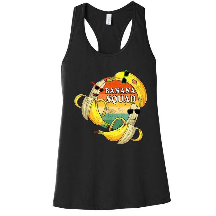 Banana Squad Summer Party Funny Banana Lover Fruit Women's Racerback Tank