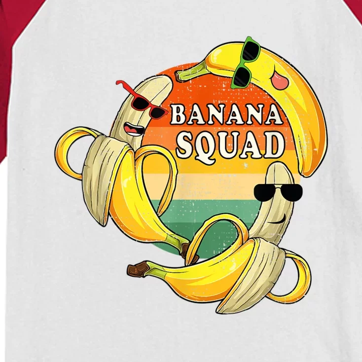 Banana Squad Summer Party Funny Banana Lover Fruit Kids Colorblock Raglan Jersey