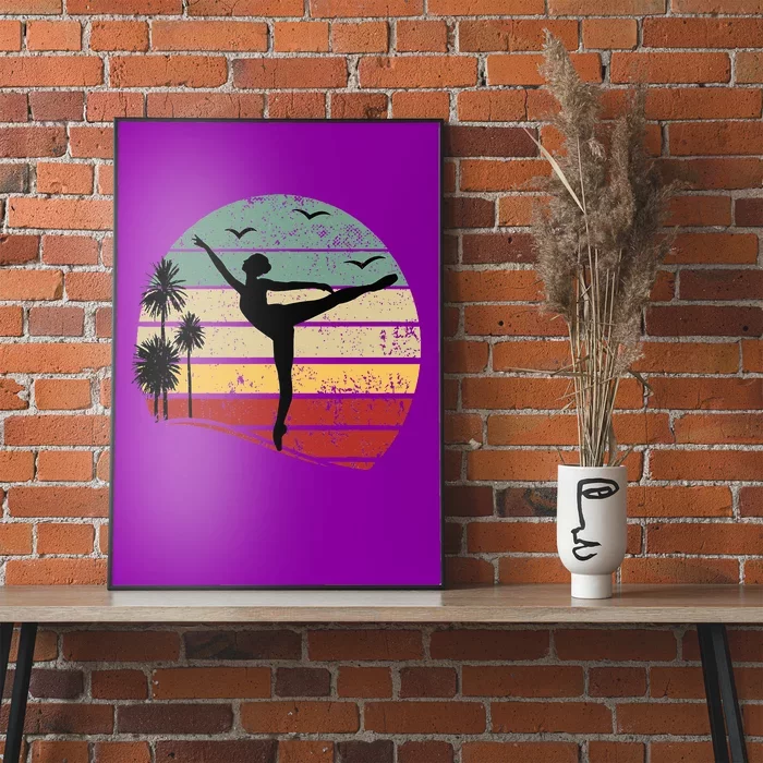 Ballet Silhouette Sunset Ballet Girl Ballet Ballerina Poster