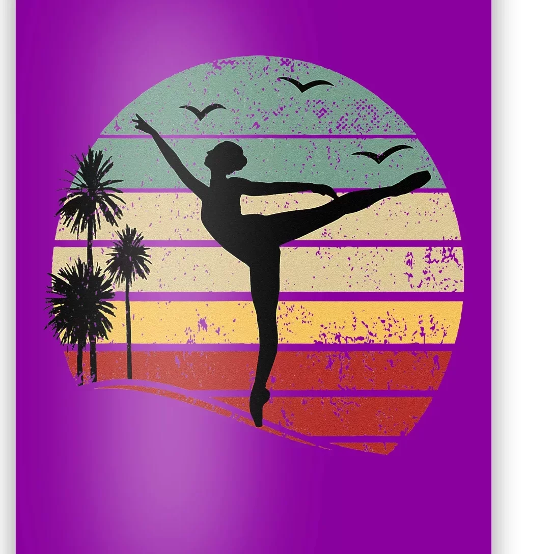 Ballet Silhouette Sunset Ballet Girl Ballet Ballerina Poster