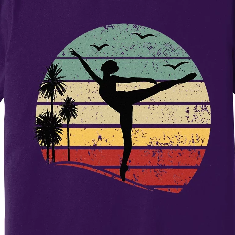 Ballet Silhouette Sunset Ballet Girl Ballet Ballerina Premium T-Shirt