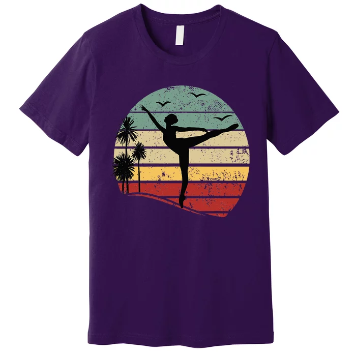 Ballet Silhouette Sunset Ballet Girl Ballet Ballerina Premium T-Shirt