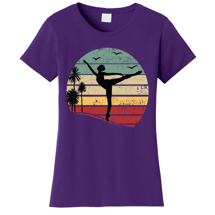 Ballet Silhouette Sunset Ballet Girl Ballet Ballerina Women's T-Shirt