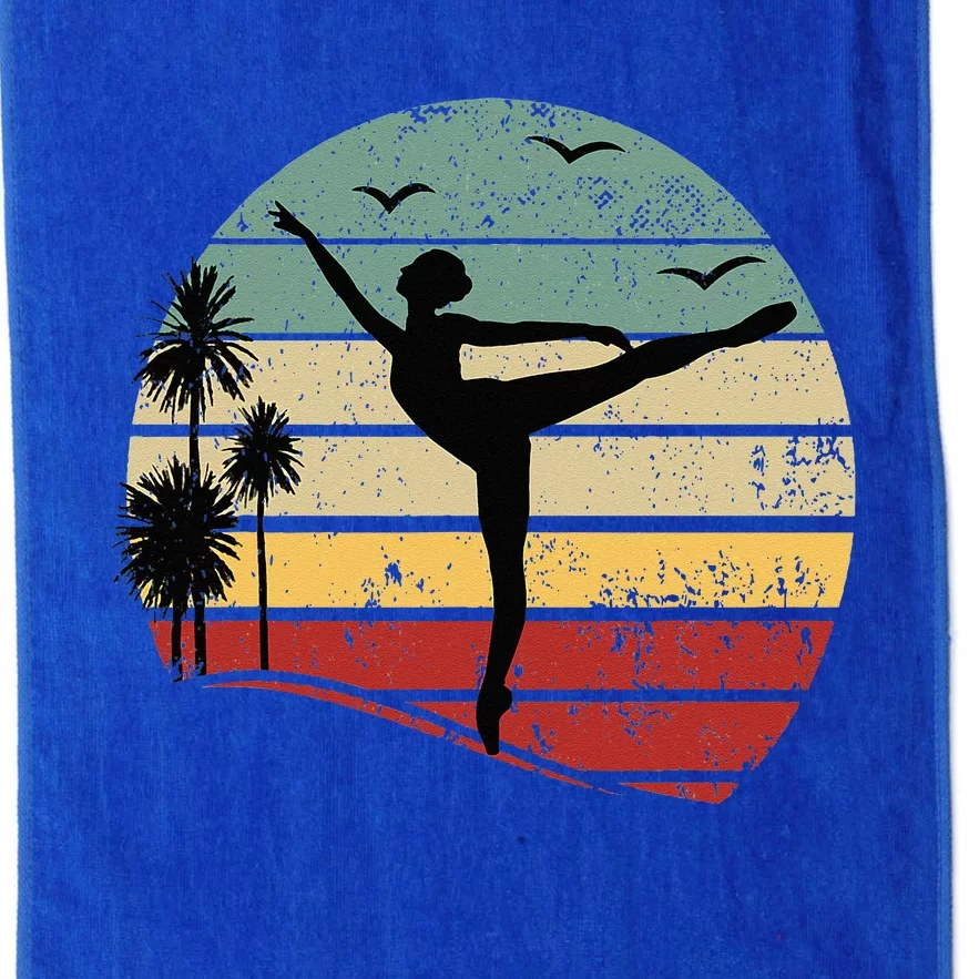 Ballet Silhouette Sunset Ballet Girl Ballet Ballerina Platinum Collection Golf Towel