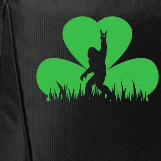 Bigfoot Shamrock Sasqautch Saint Paddy's St Patricks Day City Backpack