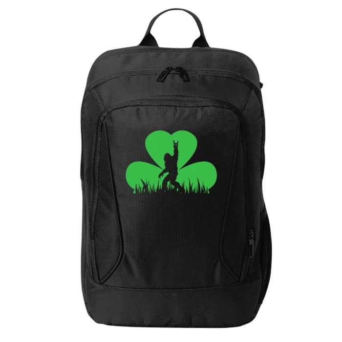 Bigfoot Shamrock Sasqautch Saint Paddy's St Patricks Day City Backpack