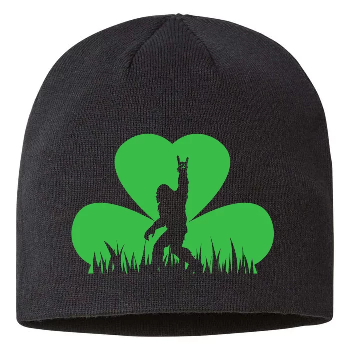 Bigfoot Shamrock Sasqautch Saint Paddy's St Patricks Day 8 1/2in Sustainable Knit Beanie