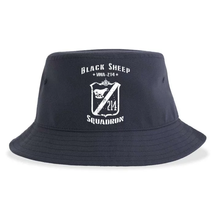 Black Sheepp Squadron VMA214 WWII Vintage Sustainable Bucket Hat